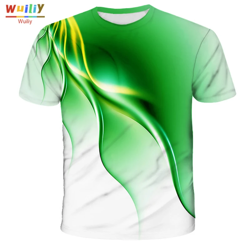 Футболка мужская с абстрактным рисунком круглым вырезом и коротким рукавом