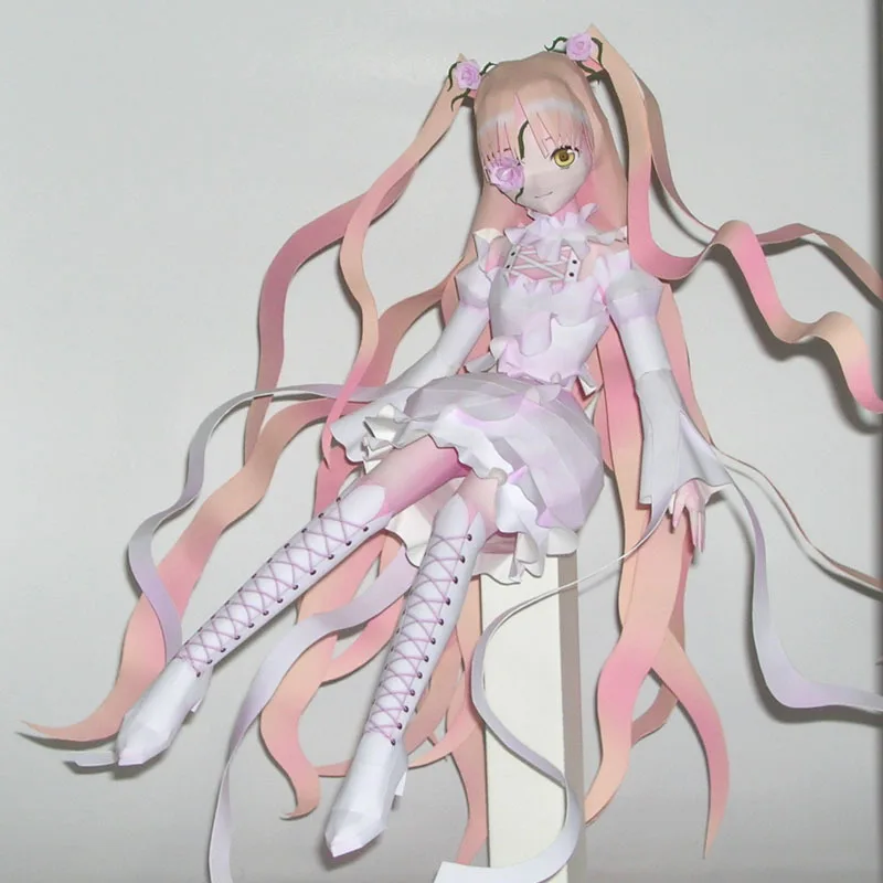 

DIY Anime Paper Model Rose Girl Rozen Maiden Snow Hua Qijing Handmade Puzzle