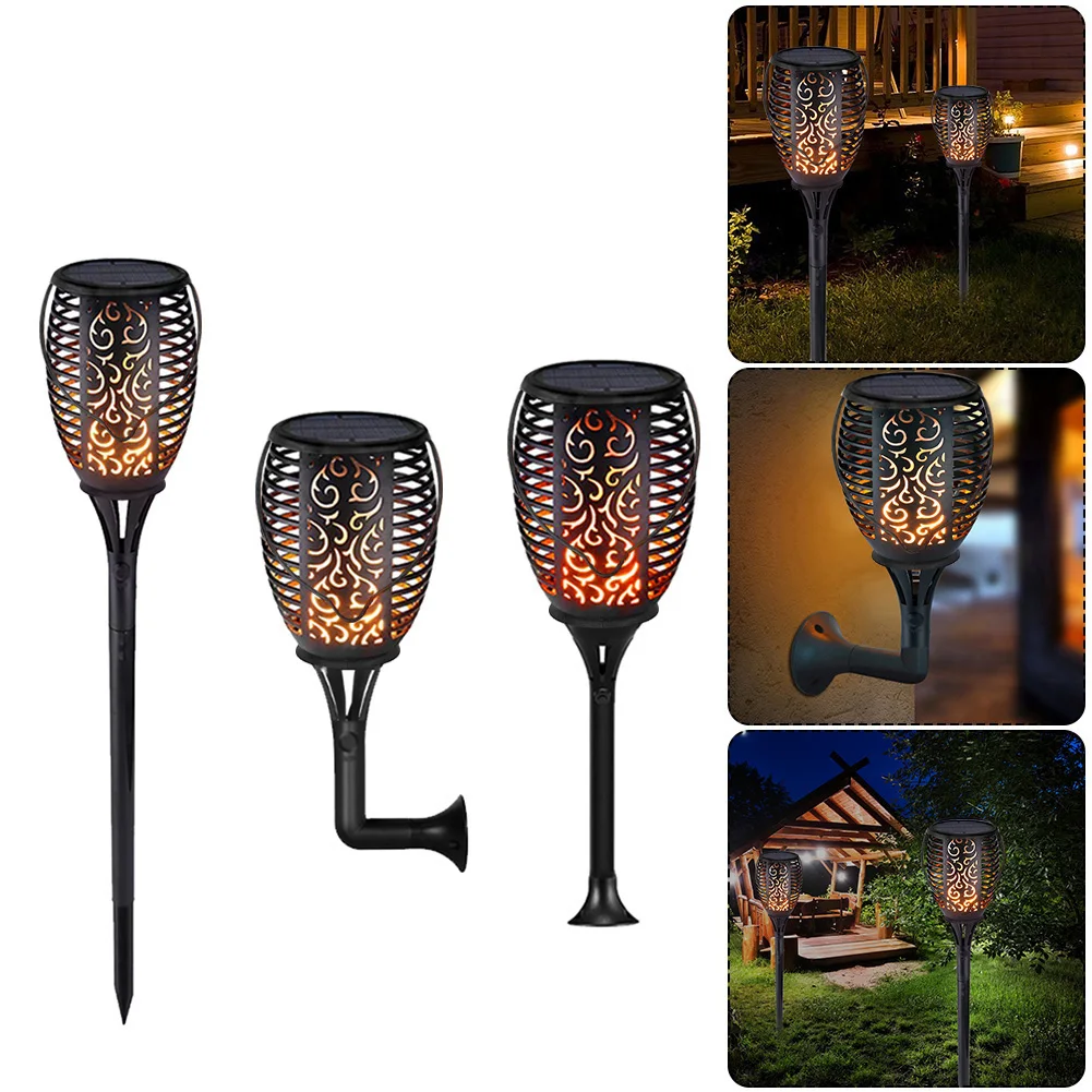 

1/2pcs LED Solar Light Flame Torch Light Waterproof Outdoor Garden Lawn Stakes Lamps Yard Art for Home Courtyard Decoration