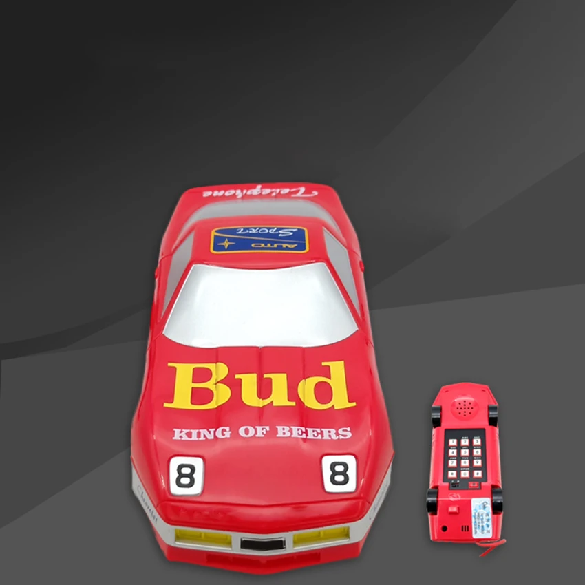 creative car shaped landline phone corded telephone with audio pulse switch take up button redial for home office decoration free global shipping