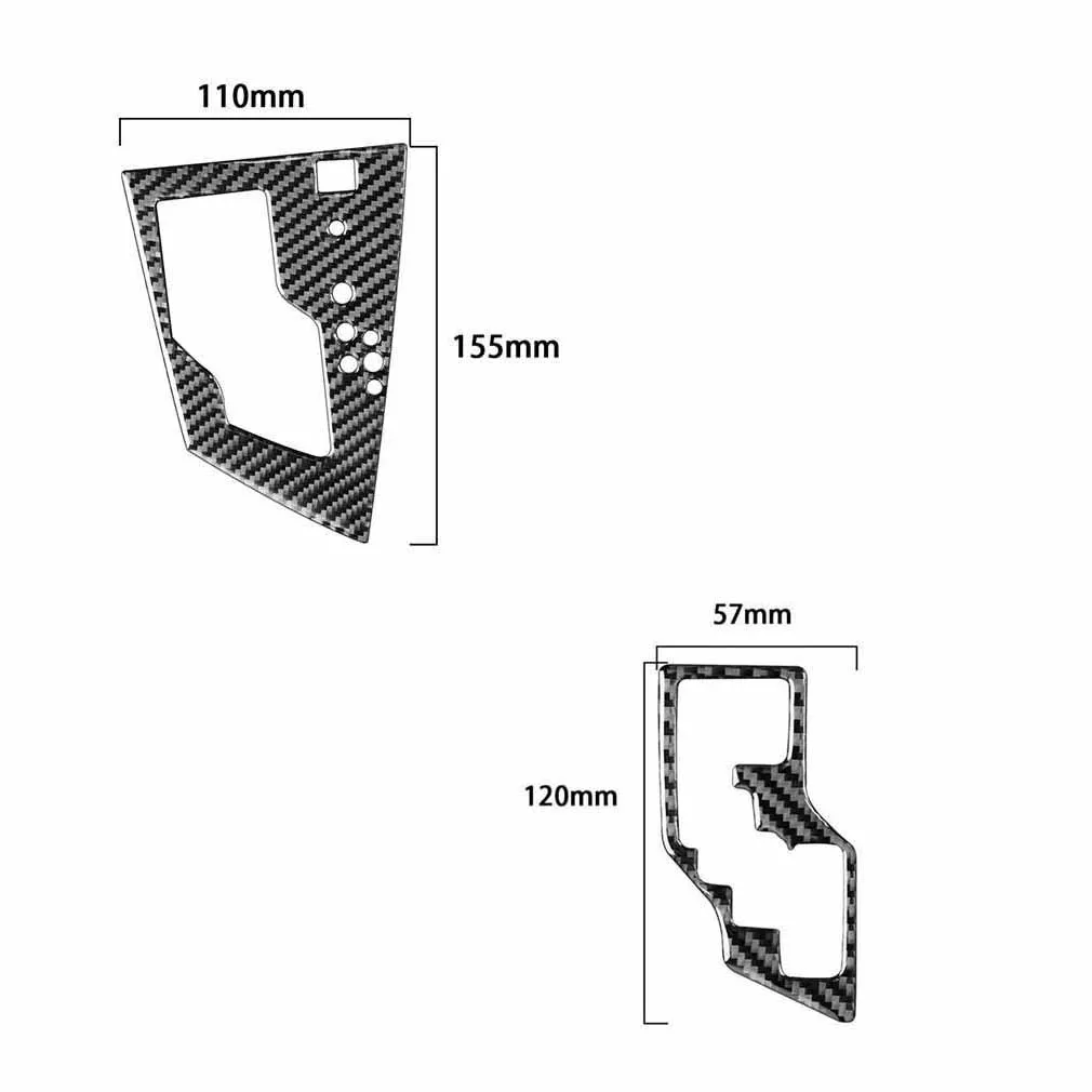 Наклейка на панель управления переключения передач из углеродного волокна для