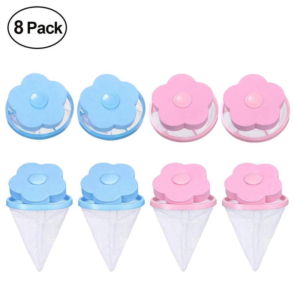 8 шт. многоразовая стиральная машина с плавающей сеткой ловушкой сумка для ловли