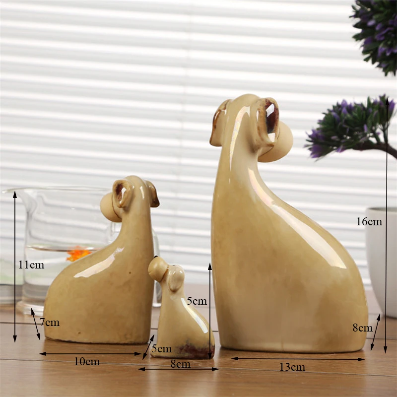 3 шт./компл. креативные керамические поделки для собак украшение дома животные