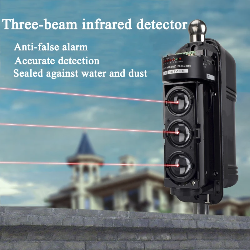 

KINJOIN 250M Door and Window Alarm Home Intelligent Identification Infrared Detector Outdoor Three Beam