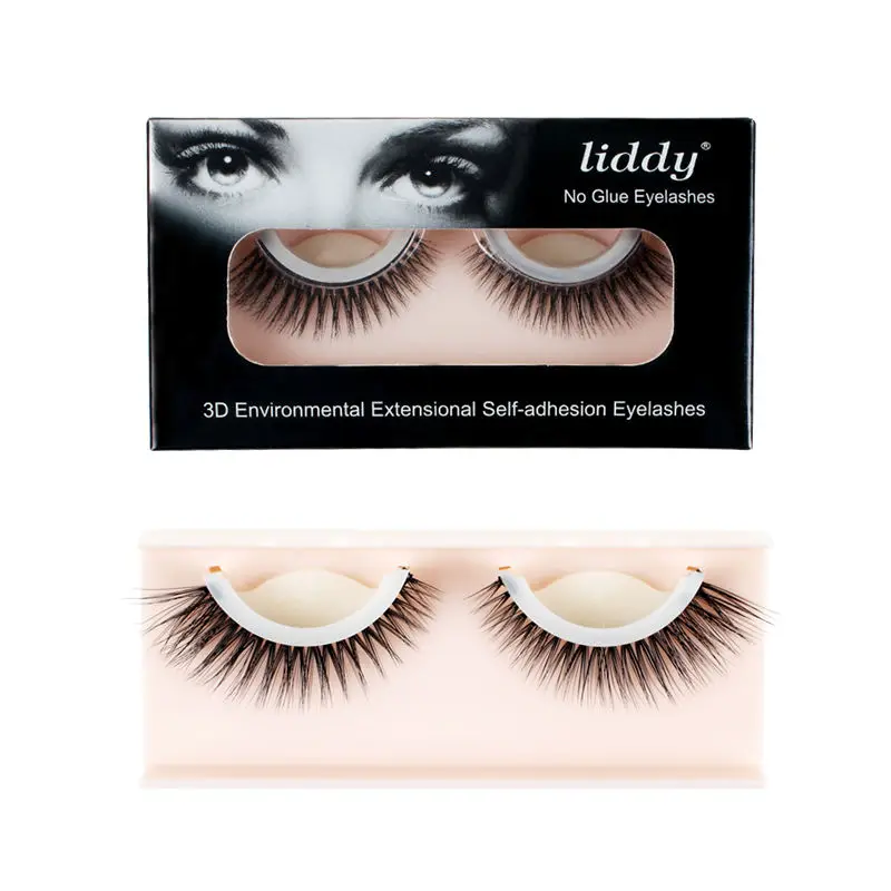 

LIDDY 3D Reusable Self-Adhesive False Eyelashes Extension Natural Curly Self-stick Eyelashes Without Glue Makeup Tools 40#725
