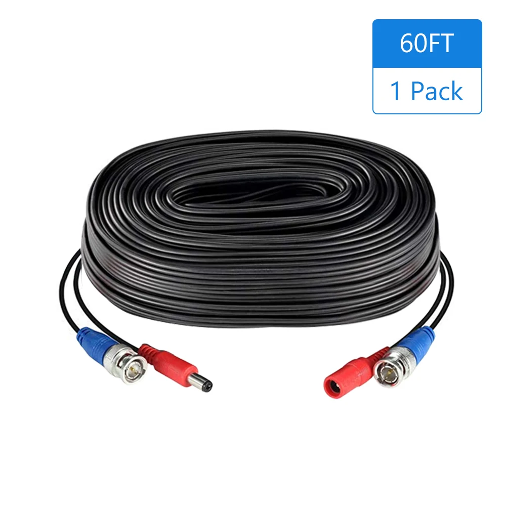 

1/2/4Roll 2-in 1 CCTV Video Power Cables,Extension Security Camera BNC Cable for2MP/3MP/5MP Video Surveillance Camera DVR System