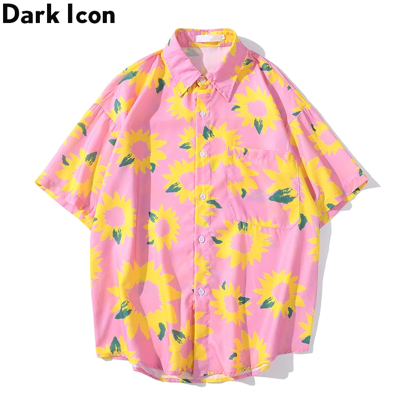 Гавайская рубашка Dark Icon мужская летняя с отложным воротником Мужской Топ 2020 |