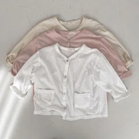 2021 new infants toddlers simple cotton thin cardigan coat boys childrens summer mosquito tops baby girl sun protection jacket
