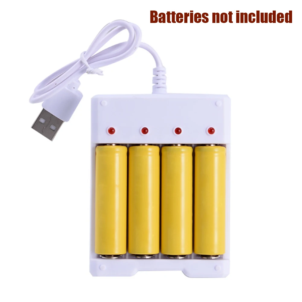

4 Slot LED Indicator Short Circuit Protection USB Battery Charger Fast Charging Universal Charger for AA & AAA Battery Adapter
