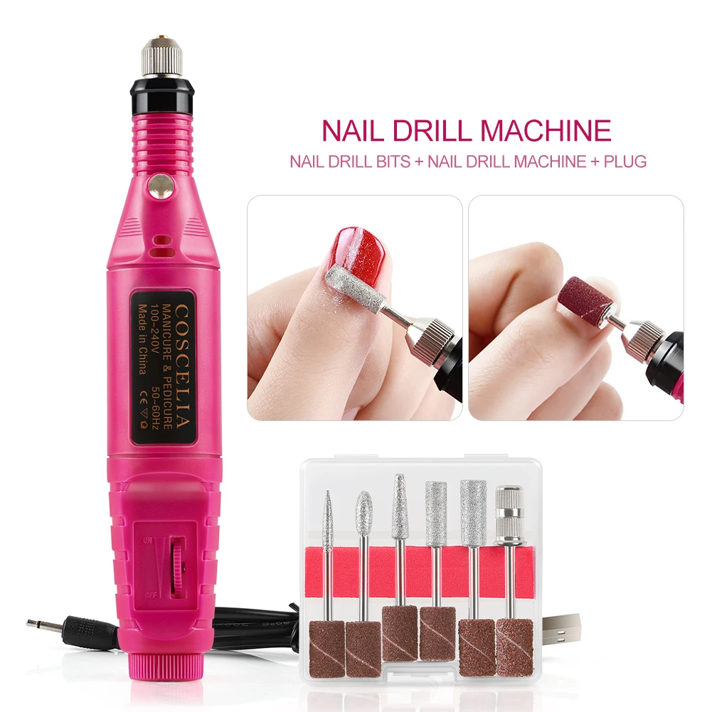 Набор для маникюра COSCELIA набор акриловых ногтей с дрелью все украшения