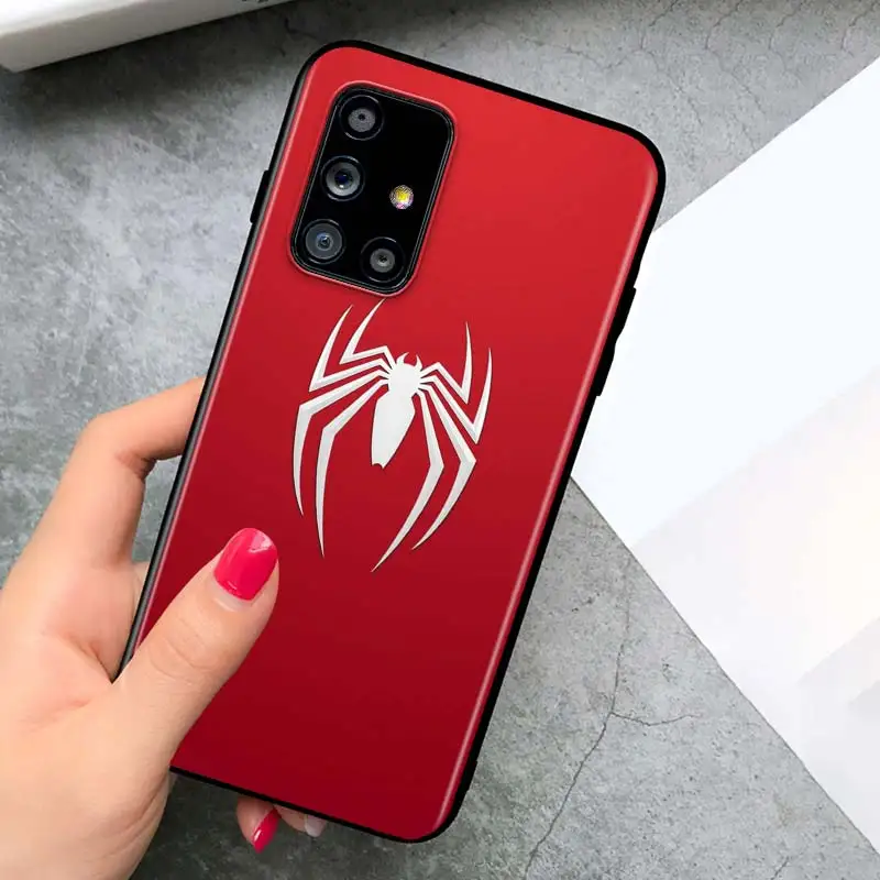

Marvel Spider Man For Samsung A01 A02 A02S A11 A12 A21 A21S A22 A31 A32 A41 A42 A51 A52 A71 A72 A81 A91 UW 5G Black Phone Case