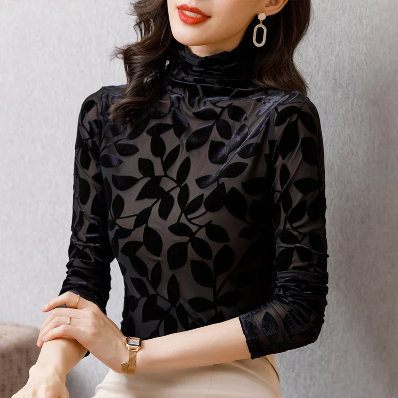 

Пуловер женский, с длинным рукавом, Осень-зима