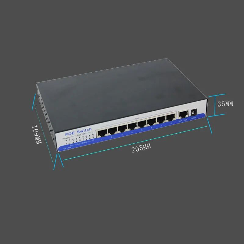 9 портовый гигабитный poe коммутатор 100 Мбит/с IEEE802.3af/at активный POE 8 50 в 1000 А для шт.