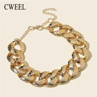 CWEEL модное ожерелье-чокер для женщин цепи на шею в стиле панк эффектное готическое Африканское золото аксессуары в стиле бохо праздничный подарок