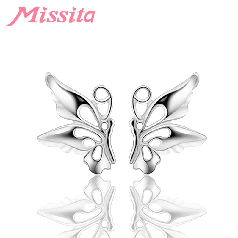 MISSITA 100% 2019 новые модные серьги-гвоздики в форме бабочки для женщин Свадебные