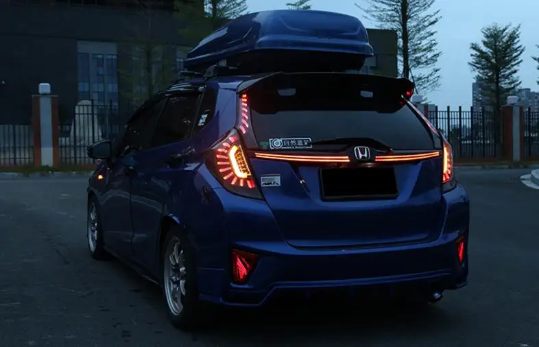 Задний фонарь для Honda Fit Jazz 2014 2017 светодиодный задний красный дымчатый сигнальный