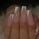 24 шт., съемные глянцевые накладные ногти