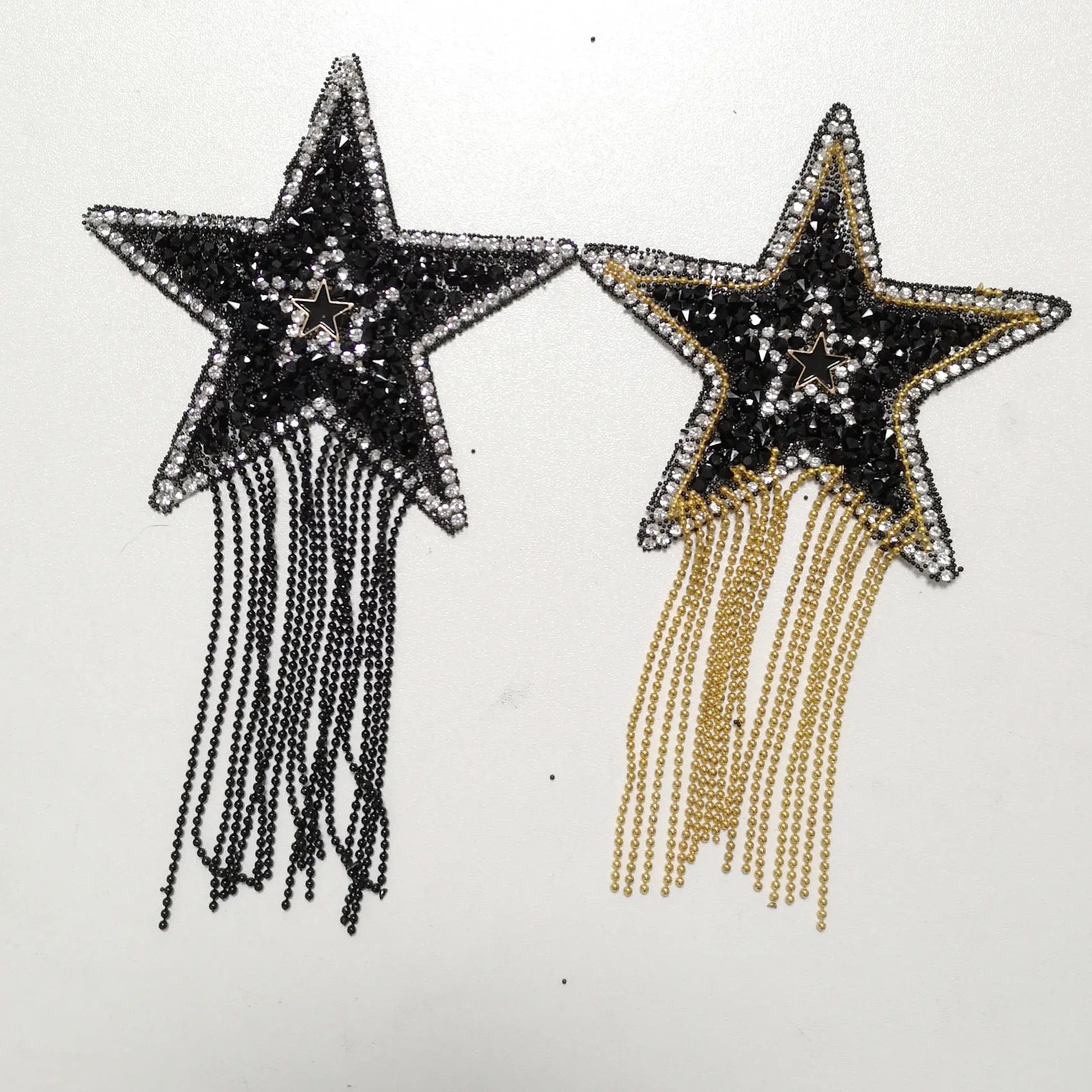 Кисточки звезда rhonestone ткань патч Детские декоративные пластыри горячей фиксации