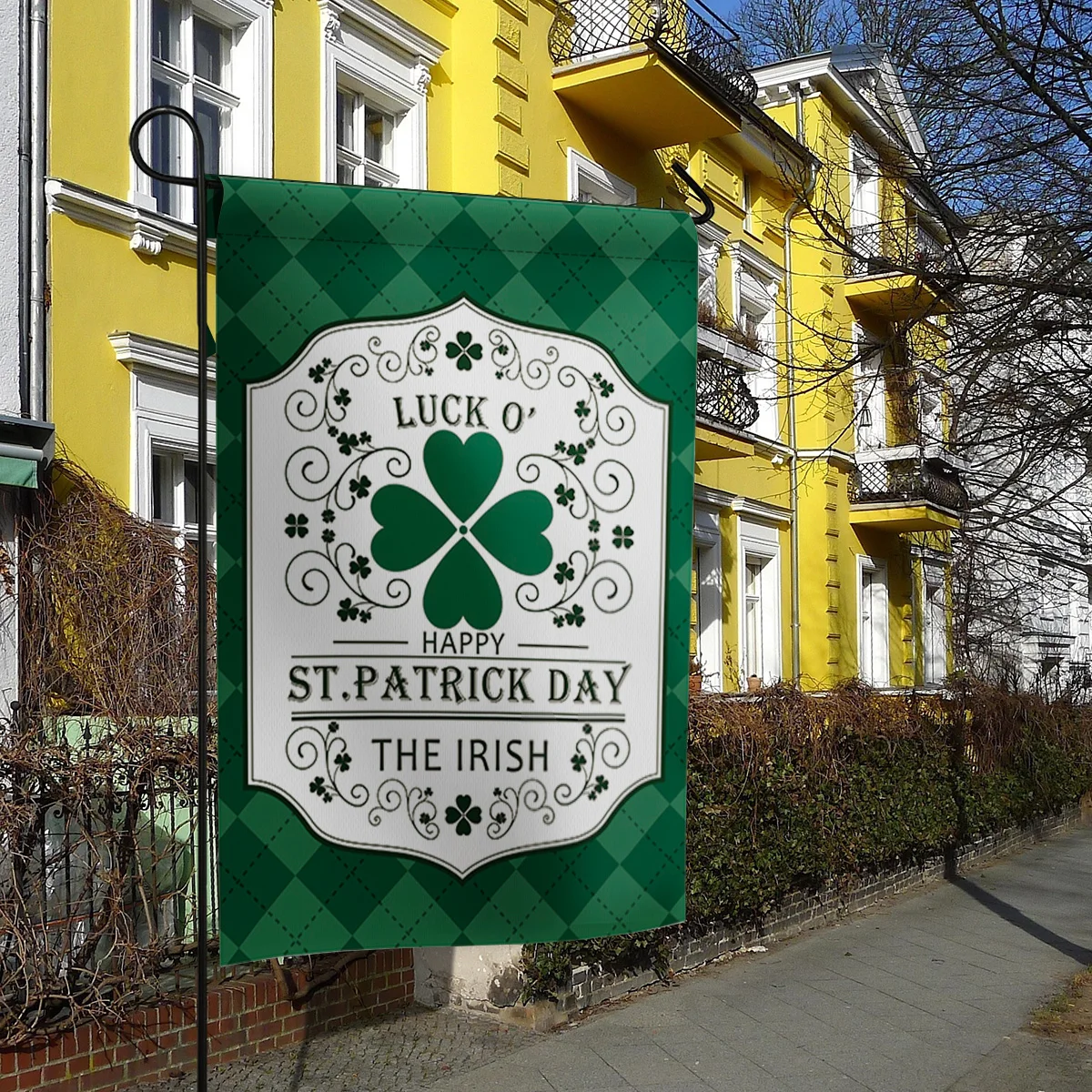 Шотландский традиционный клетчатый Клевер медаль садовые флаги домашний декор