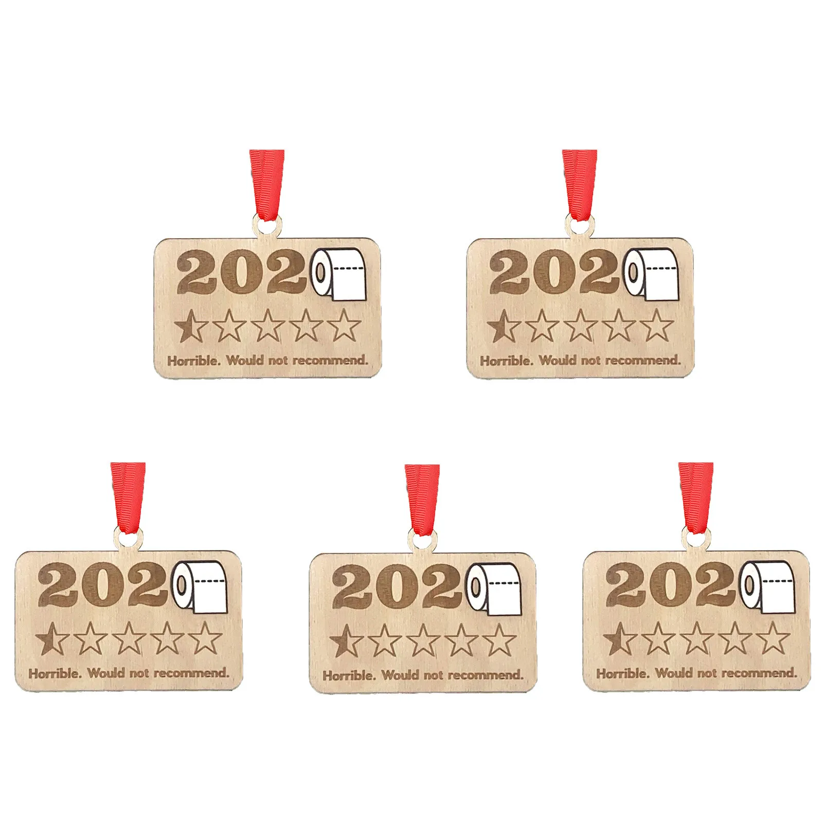 5 шт. художественная деревянная подвеска на рождественскую елку 2020 1 звезда не