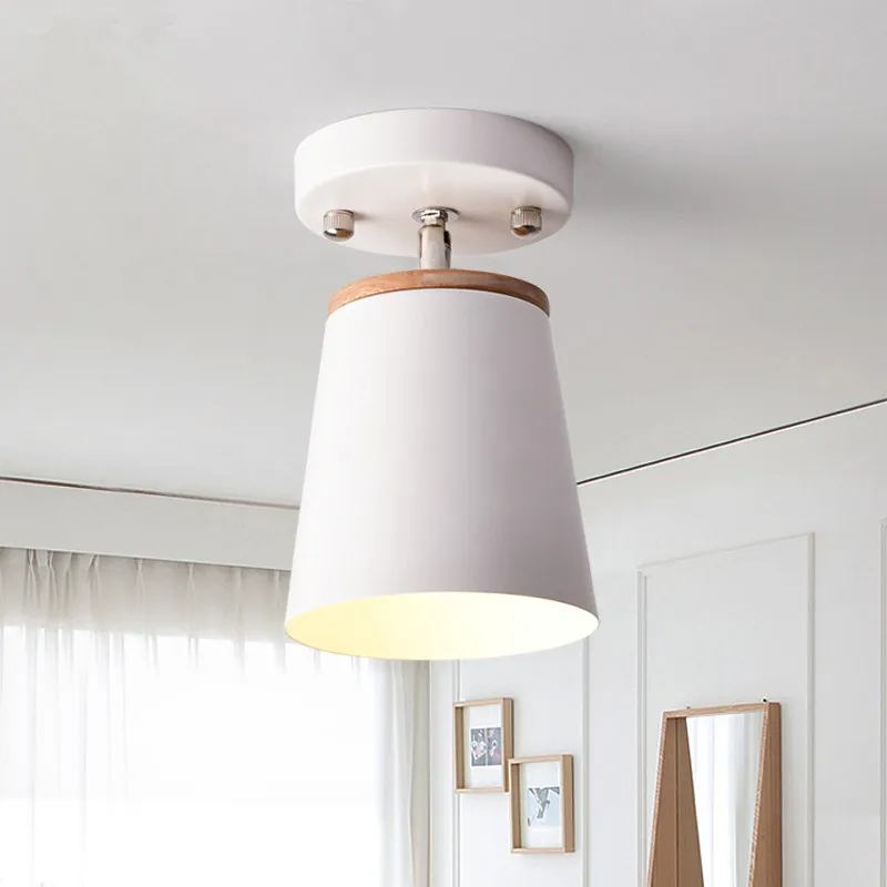 Скандинавские вращающиеся деревянные потолочные светильники регулируемые