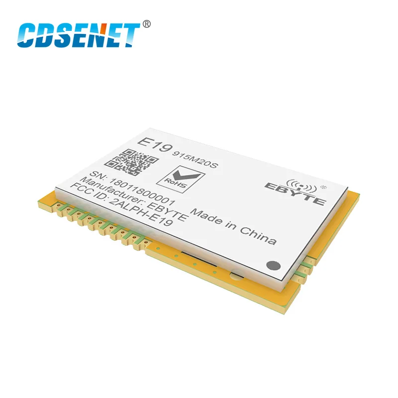 

SX1276 Wireless Lora Module RF Transceiver 100mW 915MHz For Smart Home Lock Agriculture Oil Feild Stamp Hole Antenna E19-915M20S