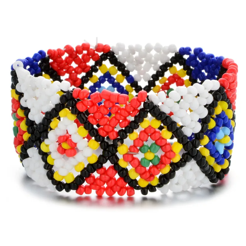 Богемный цветной бисер браслет из нескольких нитей этнический плетеный