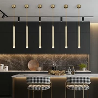 nordic luxurious led pendant light copper spotlights decor bar restaurant living room dining hanging lamp ceiling chandeliers