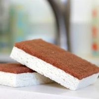 natural sponge eco friendly scrub sponges for kitchen non scratch odor free biodegradable plant based scrubber pad