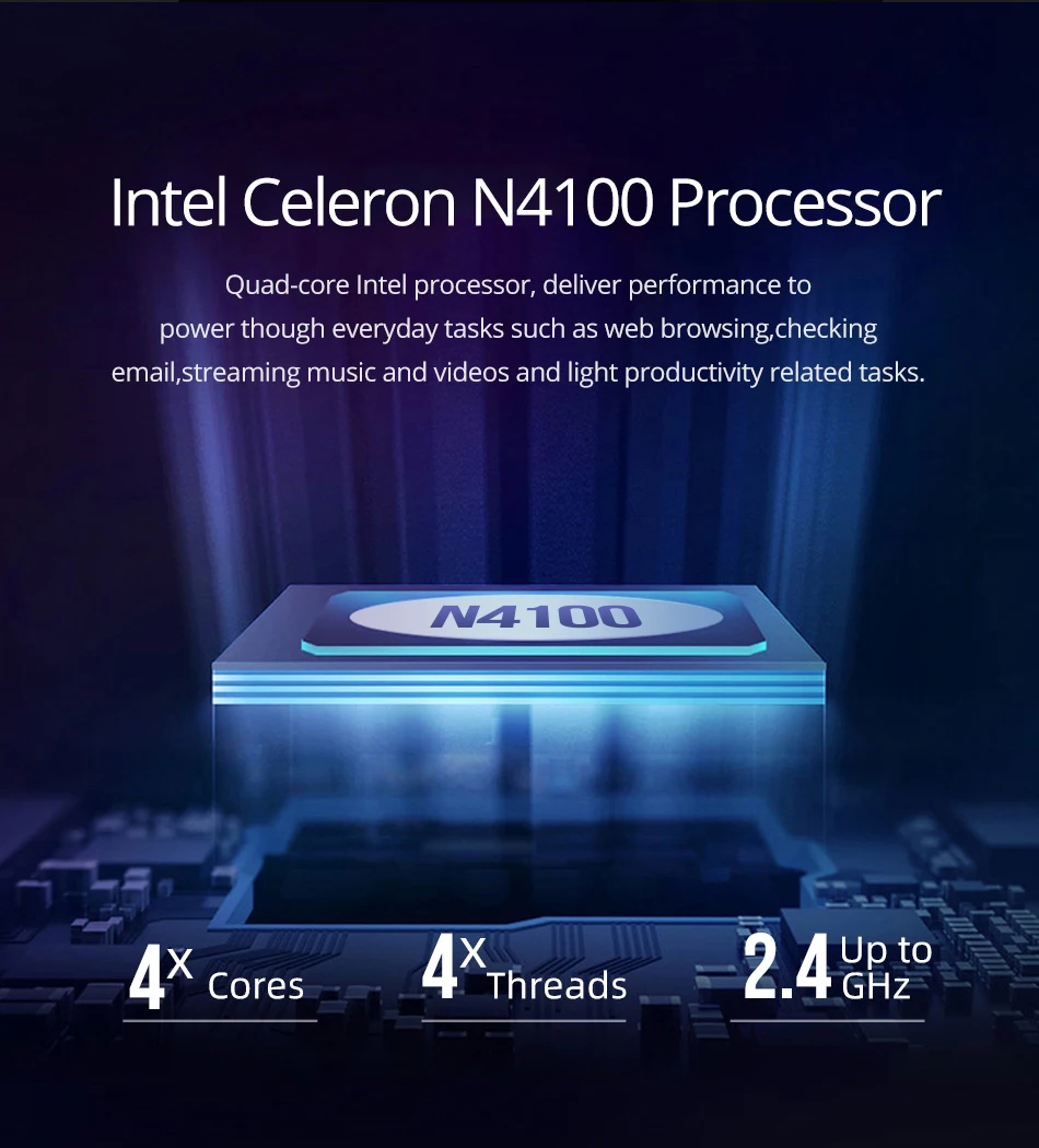 Мини ПК YCSD Intel Celeron N4100 4 ядра + 128 ГБ eMMC Windows 10 HDMI 2 0 4K 60 Гц 4/5 ГГц Wi Fi Bluetooth 2|Мини ПК| |