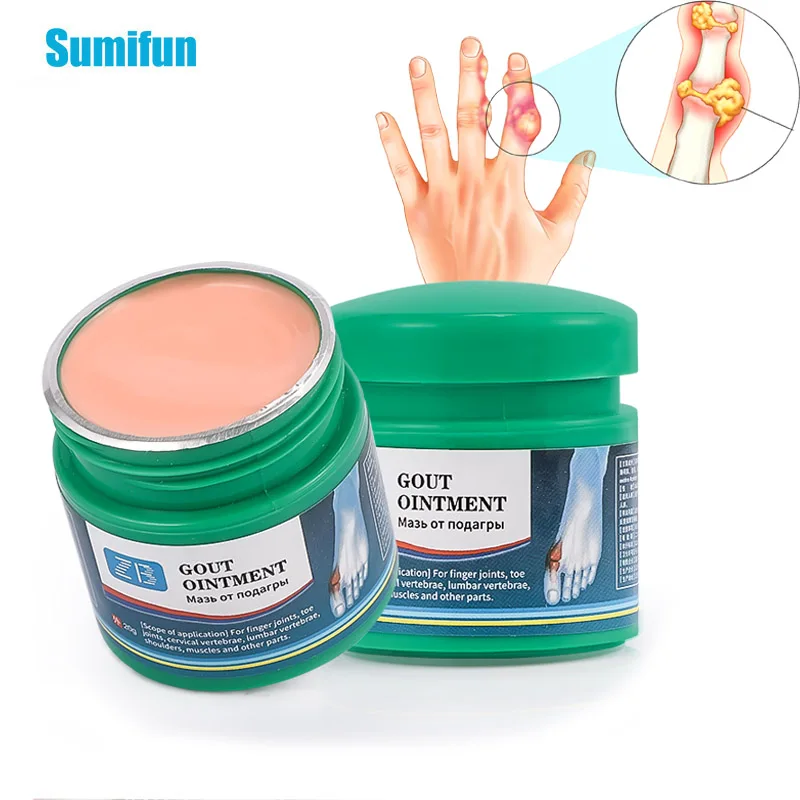 

1Pc 20g Gout Cream Treat Rheumatic Joint Bone Ache Ointment Toe Finger Joint Muscle Pain Relief Body Massage Health Care Plaster