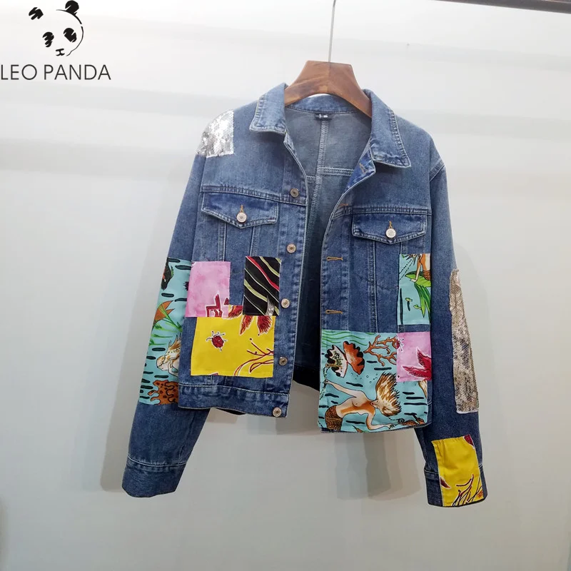 2020 весенняя одежда для девочек новый коллаж абстрактным узором расшитое