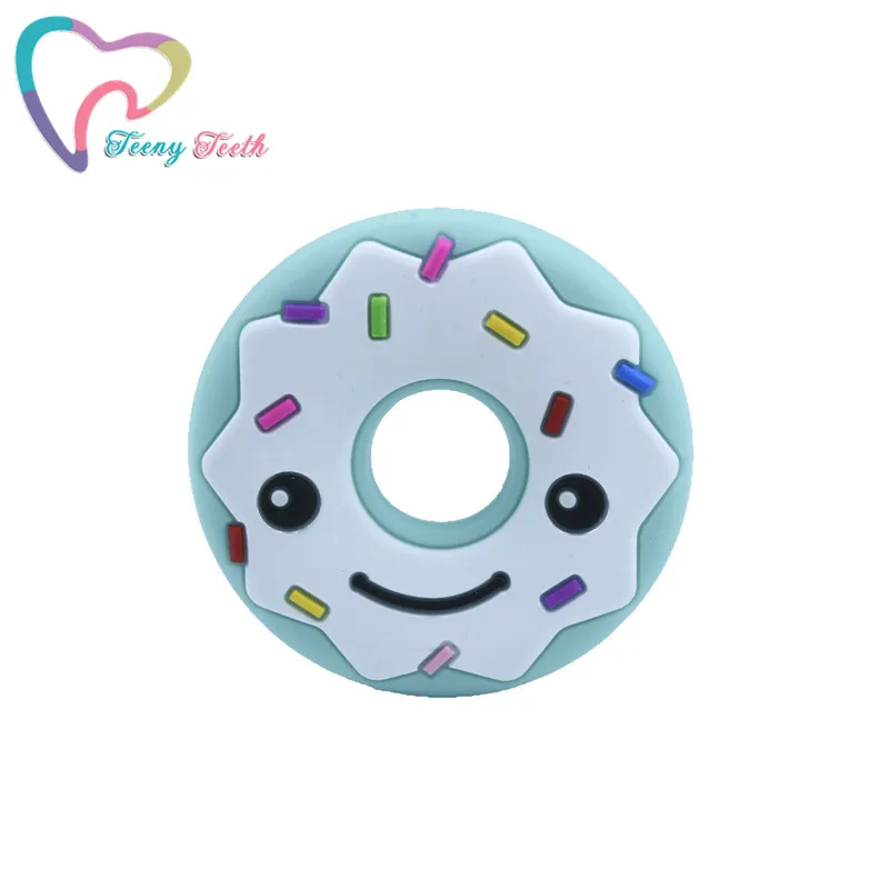 Teeny Teeth 1 PC Cartoon Smile Donut Silicone Baby Teether Nursing Accessories Pendant Jewelry Toddler Teething Toys | Украшения и