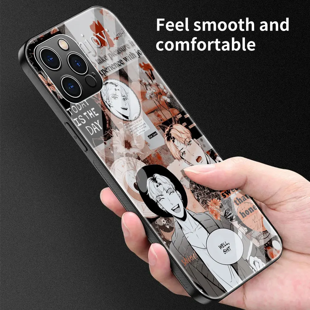 

Tempered Glass Case Coque For iPhone 12 Mini 11 Pro XR XS Max X 7 8 6 6S Plus SE 2020 Back Cover Fundas Capa BJ Alex Anime Shell