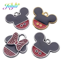 juya 15pcslot wholesale diy enamel flower animal cat charms pendant for women kids handmade jewelry making accessories supplies