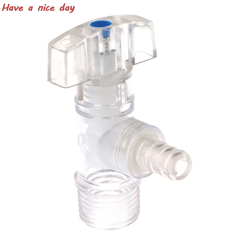 

1PCS Plastic 1/2" Male Thread PC Soft Pipe Water Tap Garden Irrigation Connector Transparent Faucet Triangle Valve