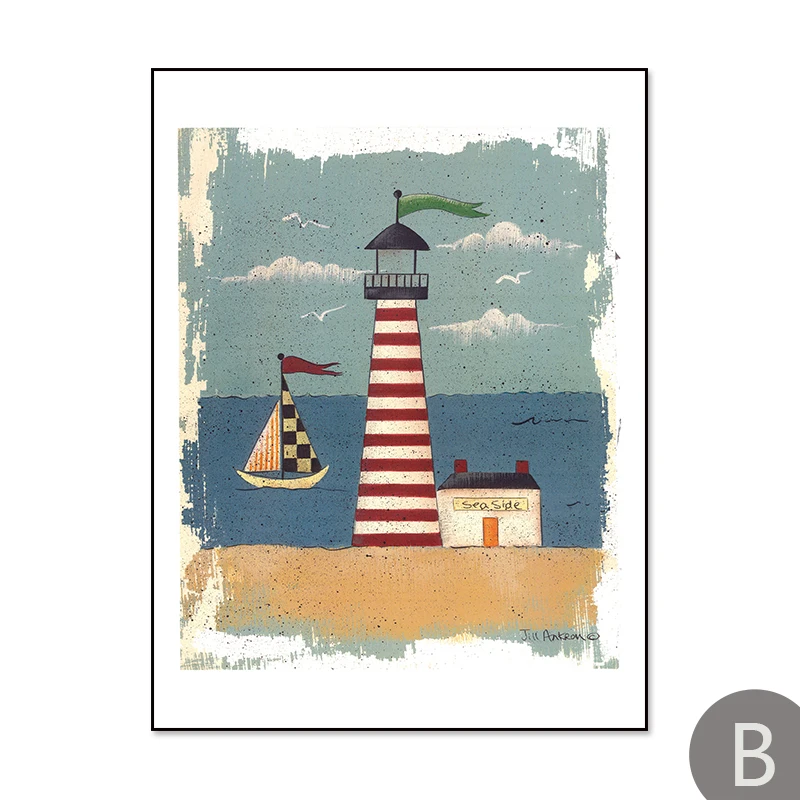 

Картина "Морской корабль" FOOCAME, хлопковый холст