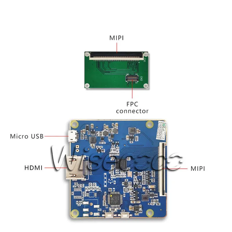 Wisecoco 5,9 дюймов 1080*1920 1080P FHD ЖК-экран ips дисплей панель HDMI MIPI Плата управления для 3D VR гарнитура raspberry pi 3