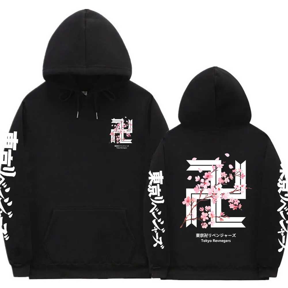 

Anime Tokyo Revengers Cherry Blossom Graphics Logo Hoodie Tokyo Gang Hoodies Unisex Hooded Sweatshirt Men Women Loose Streetwear