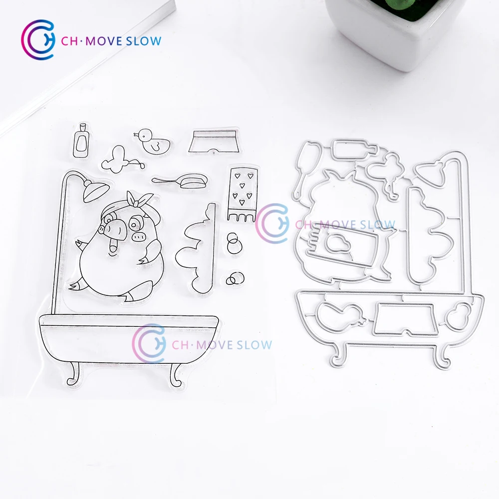 CH Take a bath металлические режущие штампы трафареты для DIY скрапбукинга/фотоальбома