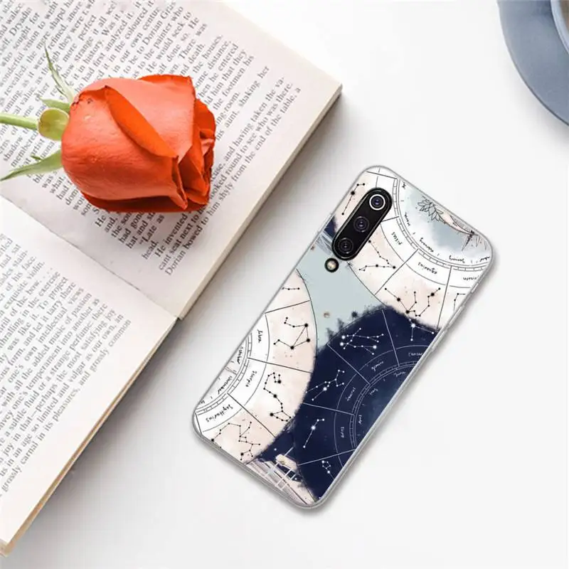 

World Map Compass Star constellation Phone Case For Xiaomi Redmi note 7 8 9 A t k30 max3 9 s 10 pro lite