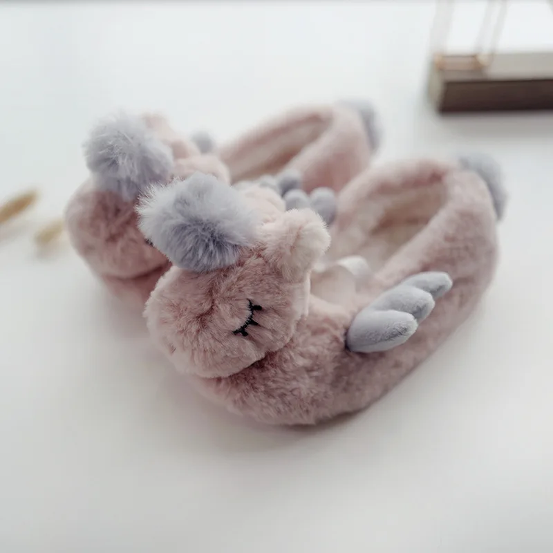 Suihyung/тапочки с единорогом из мультфильма Детские Зимние теплые домашние