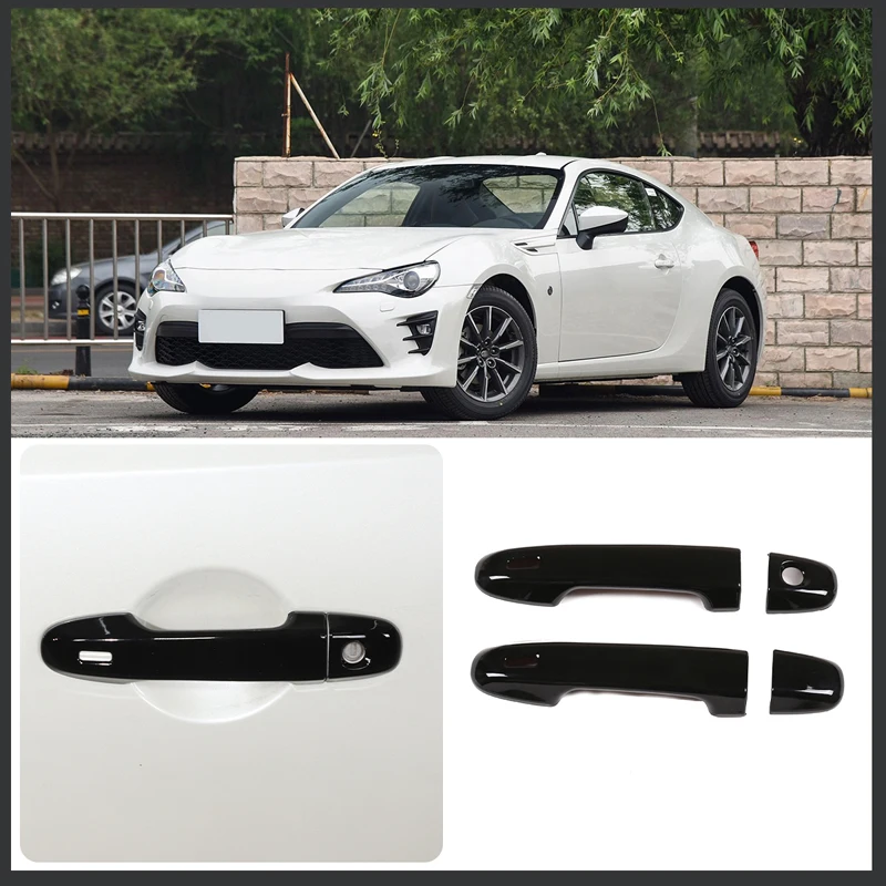 

АБС-пластик, черная крышка для автомобильной дверной ручки, накладка на дверную чашу, Защитные Чехлы, Наклейка для Toyota 86, Subaru BRZ 2012-2021, автомоб...