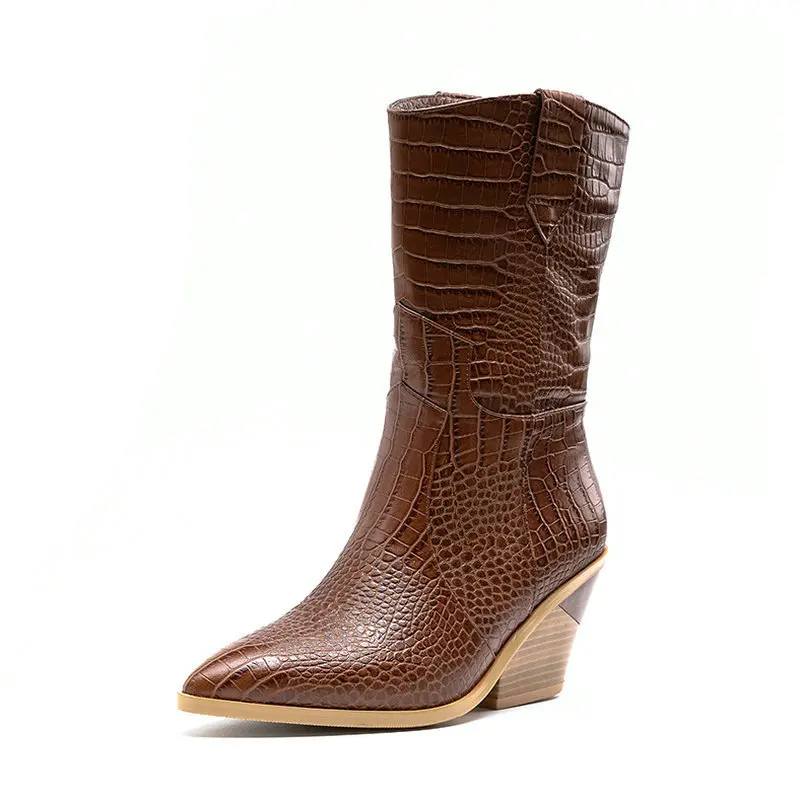 

heel Star Online Fashion European and American sleeve fashion women's wedge high-heeled boots