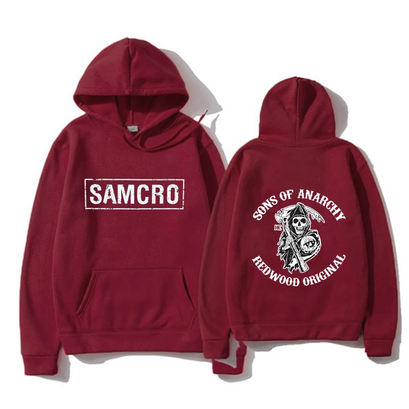 

Sons of Anarchy SAMCRO Double sided Pull- Over Hoodie Sweatshirt