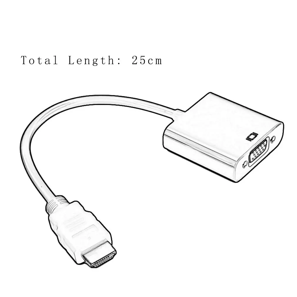 Новинка 2018 1080P HDMI штекер в VGA Женский видеоадаптер Кабель адаптер для ПК DVD HDTV