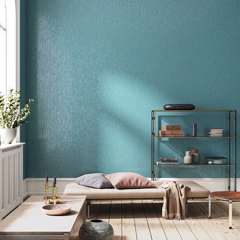 Обои из нетканого полотна однотонные для спальни гостиной в скандинавском стиле