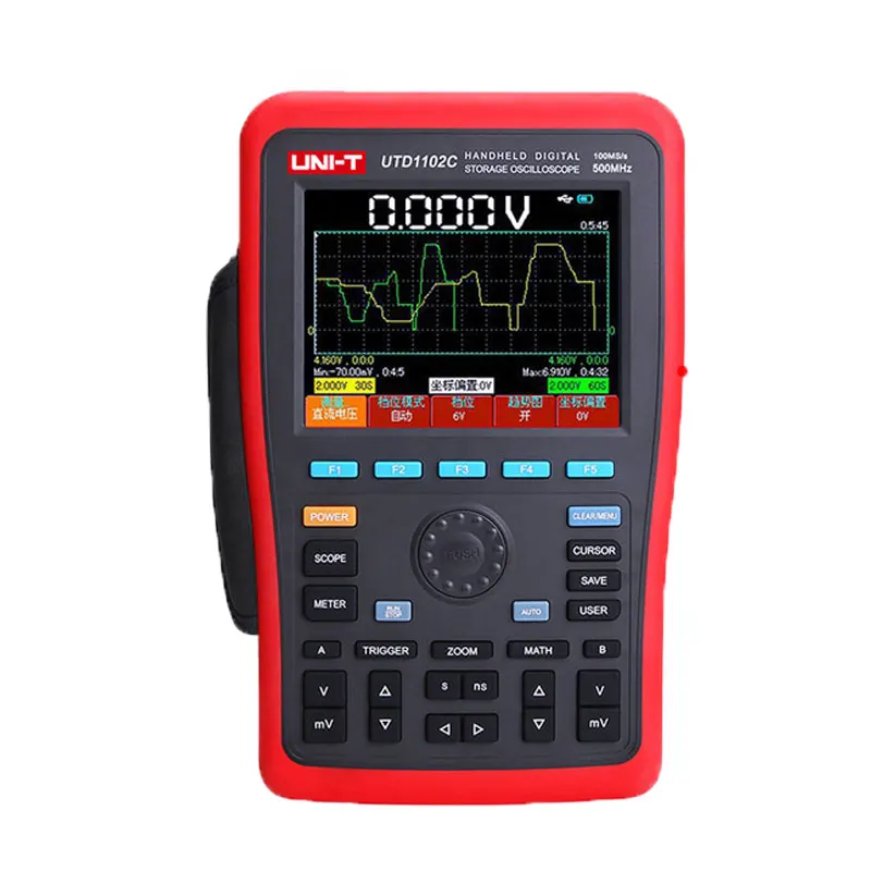 UNI-T UTD1062C UTD1102C Ручной цифровой осциллограф + генератор сигналов мультиметр с USB -