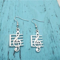 music note creative charm earringsvintage fashion jewelry women christmas birthday gifts accessories pendants zinc alloy