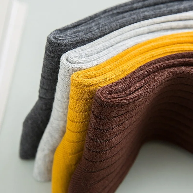 Однотонные хлопковые мужские носки черные и белые повседневные Calcetines Hombre